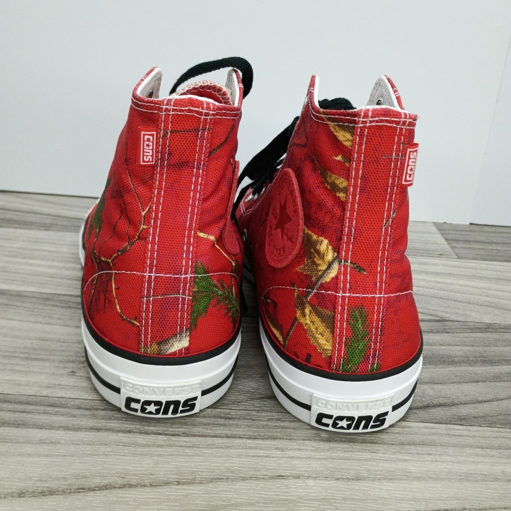 Converse Cons X Red Realtree Camo High Top Shoes Men's‎ Size 7 Women's 9 - Picture 7 of 13
